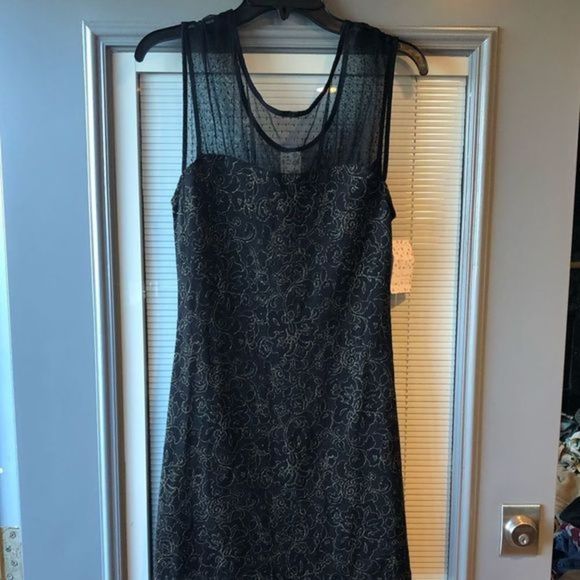 111. FREE PEOPLE DRESS black & Gold NWT - Picture 11 of 14